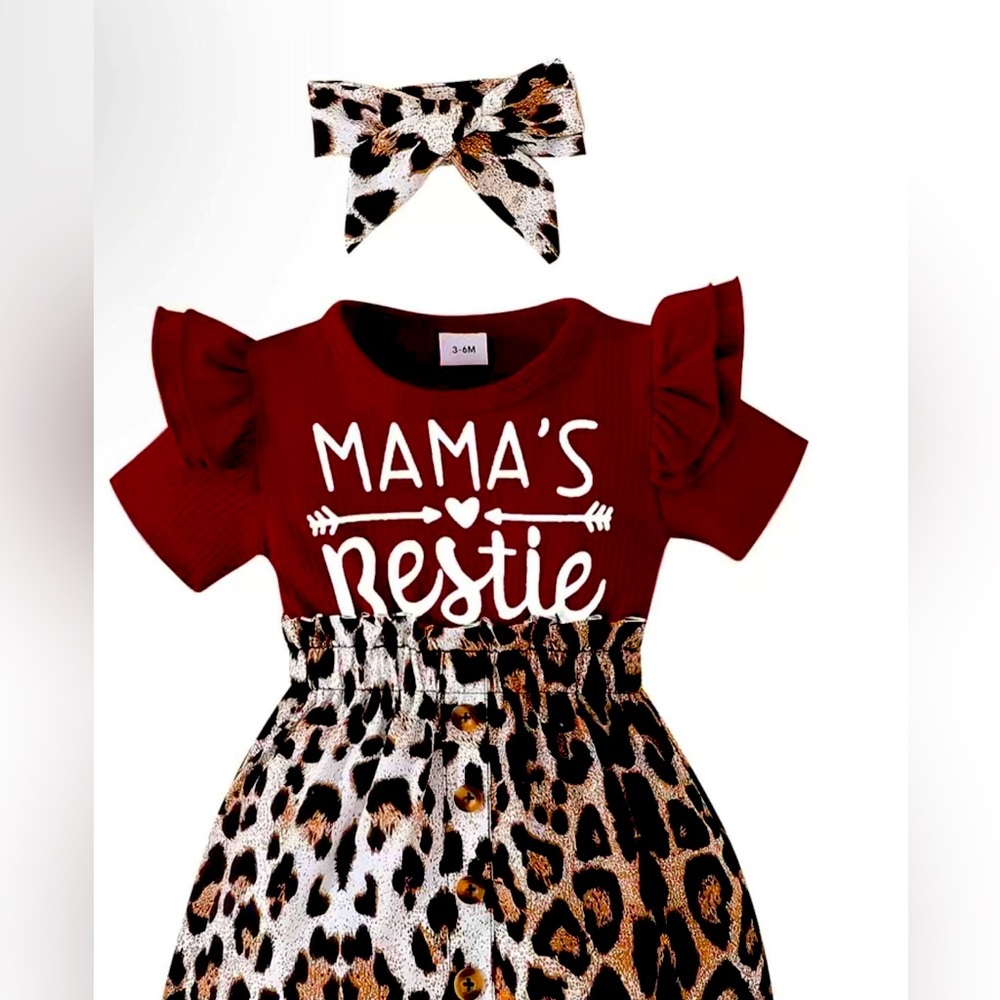 Baby Girl's Trendy Ruffle Short Sleeve.. New without tags